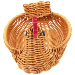 Rattan Basket Wicker Storage with Lid for Holding Snacks Food Child - Picture 1 of 12