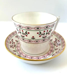 Mint Royal Crown Derby Brittany Flat Cup & Saucer Set - Picture 1 of 5