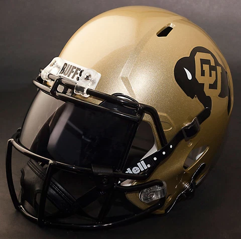 COLORADO BUFFALOES NCAA Authentic GAMEDAY Football Helmet w/ OAKLEY Eye Shield Cover