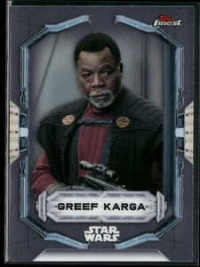 Star Wars Topps Finest 2022 Base Silver Card Greef Karga 45 - Picture 1 of 2