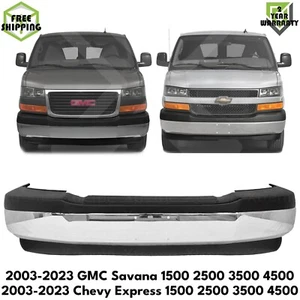 Front Bumper Chrome & Valance Kit For 2003-2023 Chevrolet Express / GMC Savana - Picture 1 of 11