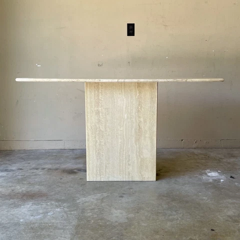 Vintage Post Modern Solid Stone Console Table Cover