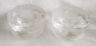 Robert McCandless SIGNED Frosted Art Glass Squares Candle Stick Holder Pair READ
