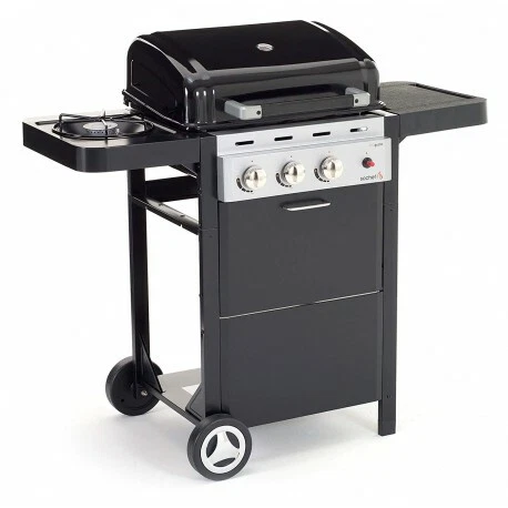 BARBECUE SISTEMA AUSTRALIANO PIUGUSTO SOCHEF BBQ GAS IN ACCIAIO GRIGLIA FORNELLO