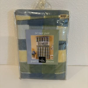 New! Bed Bath & Beyond “Party Dress” Two Tier Panels 60” X 24” NOS RETRO - Picture 1 of 3