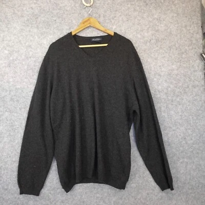 Suéter de Cachemira Brooks Brothers Hombres XL Carbón Ivy League Tranquilo Lujo Preparación Reino Unido Foto 1 de 4