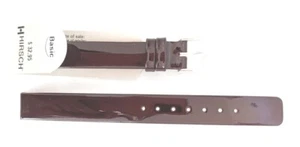 18mm Hirsch BURGUNDY BASIC Straight Width Leather Watch Band - Picture 1 of 4