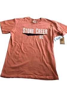 Mens MV Sport Costal Wash Smile Stone Creek Golf Course T-shirt tee Large L NWT - Picture 1 of 4