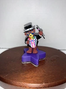 Lisa Frank Hollywood Bear Rubber Stamp Figurine Purple Vintage 1990's - Picture 1 of 5