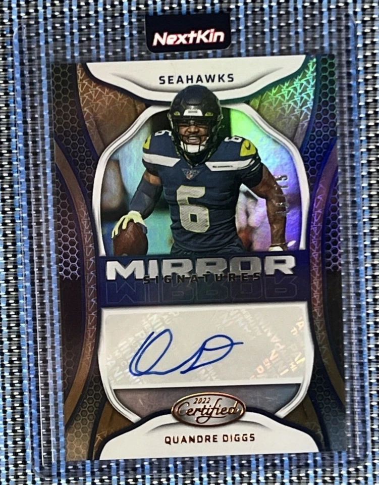 2022 Panini Certified Quandre Diggs MS Auto Bronze SSP INSERT LOW POP /75 MSQD.. - Image 1 of 3