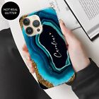 Personalised Marble Phone Case Name Silicone Cover For iPhone 13 11 12 14 15 Pro