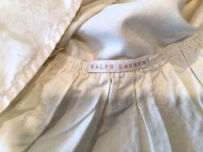 Ralph Lauren слоновой кости дамасский оборки края цветочная лента печати наволочка золотой этикетки - Изображение 1 из 4