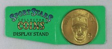 MLB 1990 Bandai Sport Star Collector Coin with Display Stand-Will Clark, Giants
