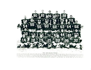 1960 DALLAS TEXANS 8X10 TEAM PHOTO DAVIDSON HAYNES AFL TEXAS FOOTBALL - Picture 1 of 1