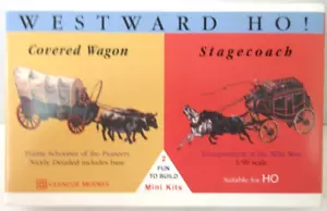 GLENCOE WESTWARD HO COVERED WAGON & STAGE COACH MODELS 3601, 1/90TH SCALE - Picture 1 of 2