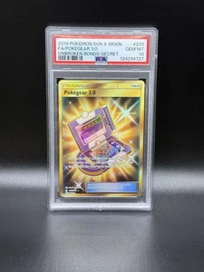 Pokémon Sun & Moon Unbroken Bonds Pokegear 3.0 2019 secreto raro #233 PSA 10 - Imagen 1 de 2