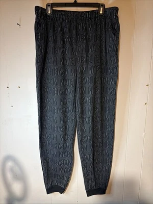 Pantalones de salón para dormir con estampado completo Marvel negros talla XXL Foto 1 de 4