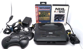 Sega Genesis - MK 1631 Console - w/ 2 Controllers & 2 Games WORKS GREAT