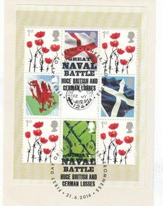 Great War Booklet Pane GB Used Lyness Stromness 2016 ON PIECE (147372) - Picture 1 of 1