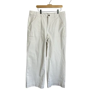 Pantalones Nili Lotan x Target beige pierna ancha 16 bolsillos bolsa de papel - Imagen 1 de 15