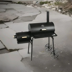 BBQ Grillwagen XXL Holzkohlegrill mit Deckel & Rädern, Smoker, ähnlich Foto - Bild 1 von 1