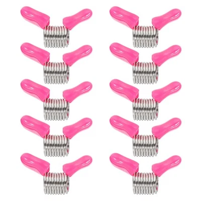 Abrazadera de cuentas, 10 piezas Abrazaderas de cuentas de extremo de alambre de cuentas de 22 mm con mango, rosa Foto 1 de 4