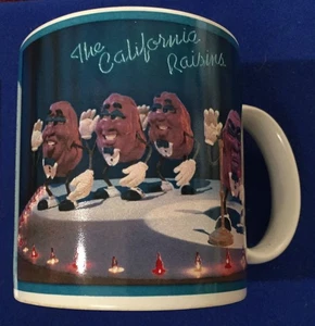 Taza de café publicidad 1987 The California Raisins cantando feliz cumpleaños - Imagen 1 de 6