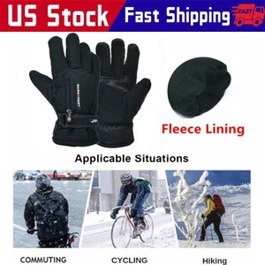 Mens Winter Thermal Warm Waterproof Ski Snowboarding Driving Work Gloves Mitten - Picture 1 of 6