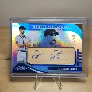 2022 Panini Absolute Rookie Wood Signatures #145 Spencer Strider 6/50 Auto - Picture 1 of 2