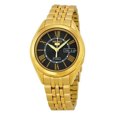 Seiko 5 Automatic Black Dial Yellow Men's Watch SNKL40 - Image 1 of 3