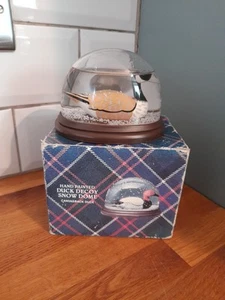 Vintage Enesco Schneekugel Lockvogel Ente Hongkong 80er Jagd Sammlerstück - Bild 1 von 5