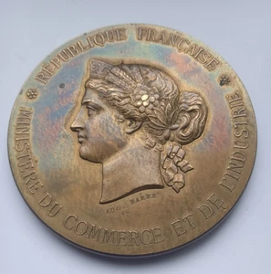 MEDALLA DE BRONCE FRANCESA EXPOSICIÓN UNIVERSAL BARCELONA 1888 - Imagen 1 de 5