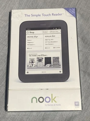 Barnes & Noble Nook Simple Touch Reader 2GB Wi-Fi BNRV300: New & Sealed - Image 1 of 3
