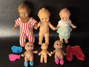 Kewpie JK Vintage Rose Cameo Lotto 6 Generazioni Miste Pacchetto Collezione + Vestiti - Foto 1 di 20
