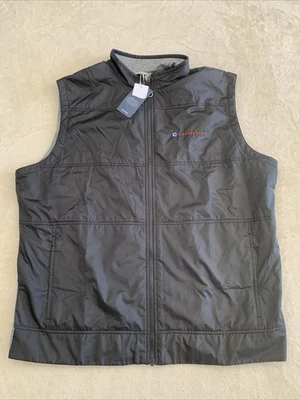 NWT Mens Cutter And Buck Drytec Full Zip Vest Size XL Covington Logo Black Gray - Image 1 of 4