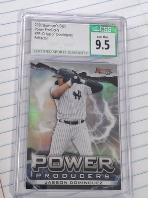 2020 Bowman's Best Power Producers Jasson Dominguez Refractor RC Card CSG 9.5 - Image 1 of 2