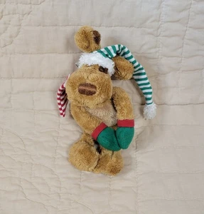 Gund Magnatudes Knicker Plush Puppy Dog 88554 Magnets Red Stripe Scarf Hat 7" - Picture 1 of 2