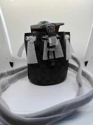 Новый с Ярлыками Coach CL458 Amelia трансформируемый рюкзак в подпись холст коричневый черный - Изображение 1 из 4