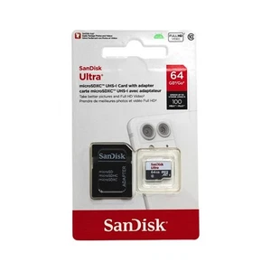 SanDisk Ultra 64GB Micro SD Card Class 10 Full HD Ideal for Android Devices - Picture 1 of 7