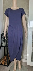 YOINS MAXI SHIRT-KLEID S 36 38 40 M BLAU Kellerfalten Wickeloptik UNGETRAGEN NEU - Bild 1 von 11