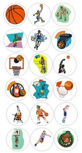 Basketball Player Stickers Labels Decal CRAFTS Teachers SCHOOL Made In USA #D165 - Picture 1 of 1
