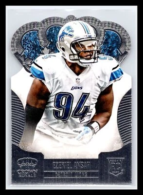 2013 Panini Crown Royale #140 Ezekiel Ansah RC Rookie Detroit Lions NFL - Image 1 of 2
