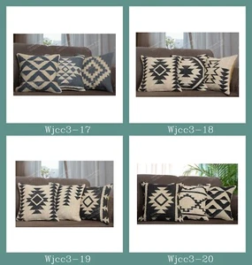 Multicolor Cushion Cover Jute Kilim Rugs Gypsy Handwoven Tribal Hippie Pillow - Picture 1 of 26
