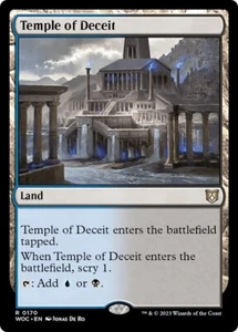 TEMPLE OF DECEIT mtg Commander Wilds of Eldraine Rare - Picture 1 of 1