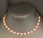 A High Quality Vintage 21k / 21ct Solid Gold 2.8ct Diamond & 10ct Ruby Necklace