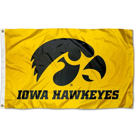 Iowa Hawkeyes Flag  Yellow Large 3x5 Cover