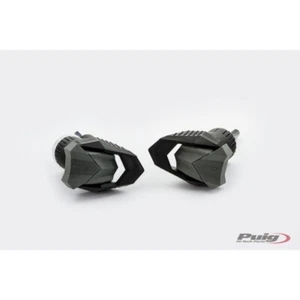 COPPIA TAMPONI PARATELAIO MOD. R19 PUIG PER KAWASAKI Z 500 2024 NERO 22011N - Foto 1 di 1