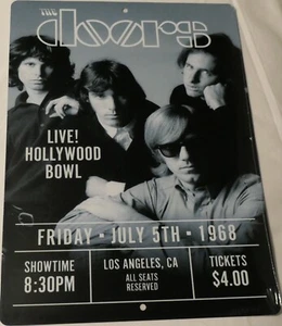 THE DOORS1968 HOLLYWOOD BOWL MUSIC CONCERT ALUMINUM SIGN - Picture 1 of 3