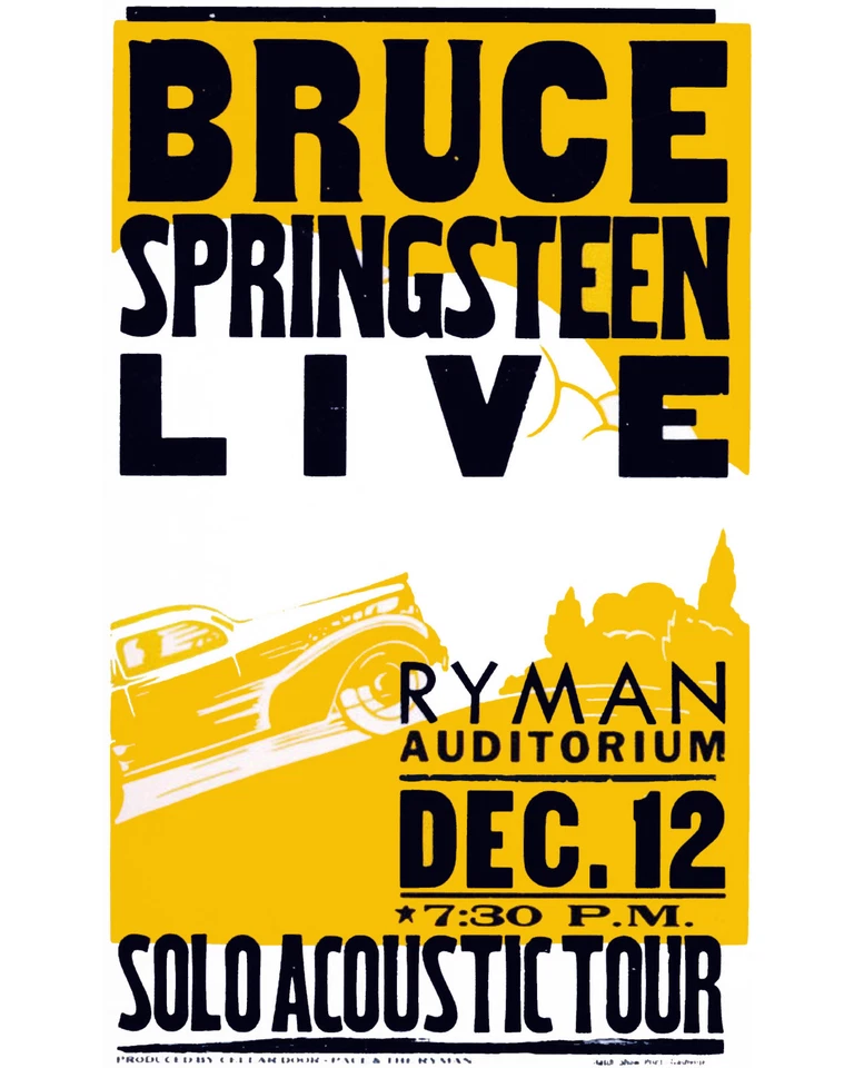 Bruce Springsteen 1997 Concert Poster - 8x10 Color Photo - Image 1 of 1