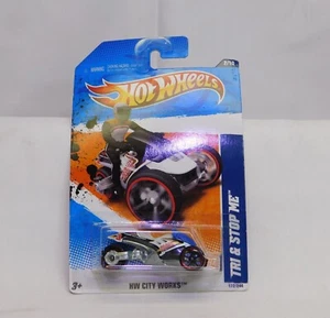 HOT WHEELS HW CITY WORKS TRI & STOP ME MOTORRAD WEISS - Bild 1 von 4